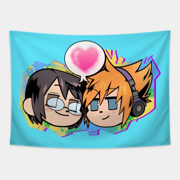 ShikiNeku Chibis Tapestry by VenaCoeurva