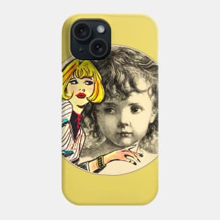 Blonde girl and baby Phone Case