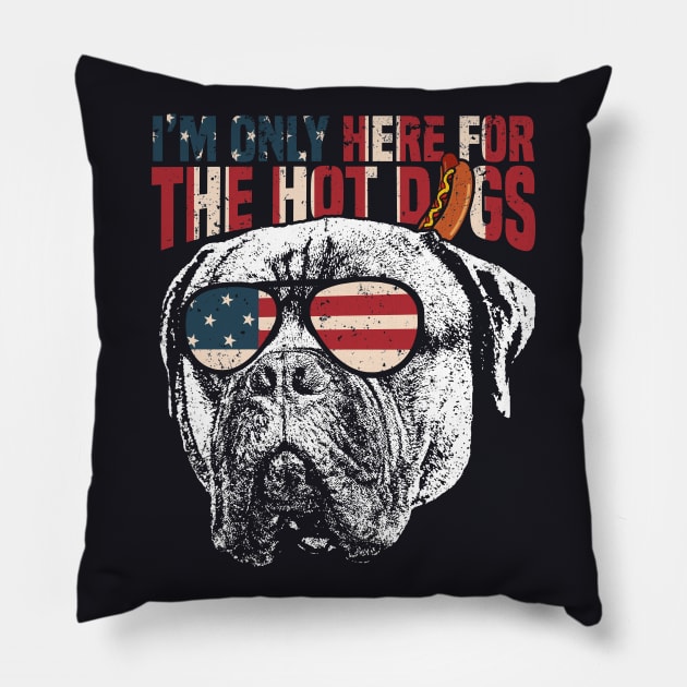 Mastiff Funny 4th of July Shirt Pillow by Madfido