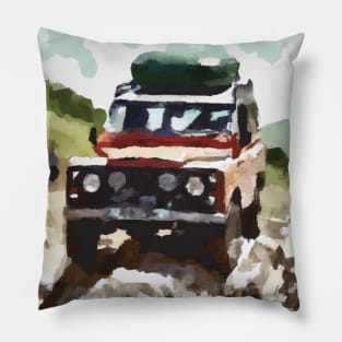 Landrover Defender Classic in Scottland, U.K. Pillow