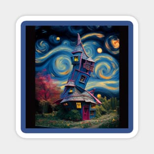 Starry Night Over The Burrow Magnet