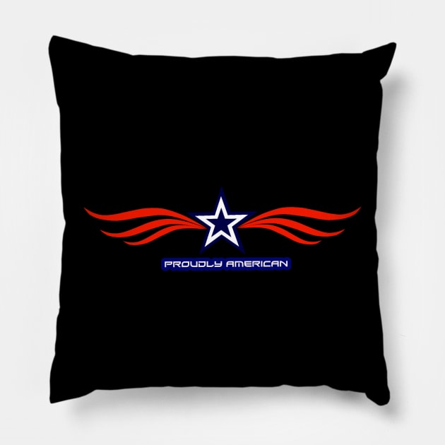 Proudly American Pillow by Hafifit