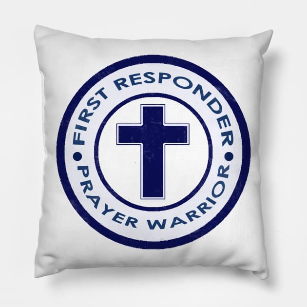 First Responder - Prayer Warrior Pillow by FalconArt