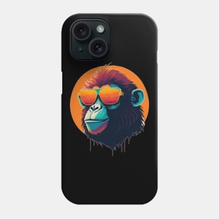 Monkey in sunglasses Phone Case