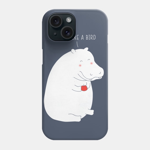 Humble hippo Phone Case by milkyprint