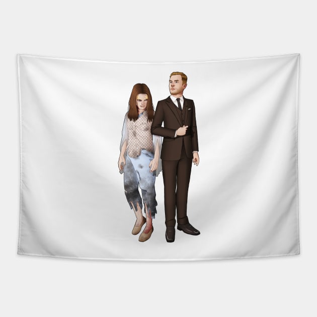 Fitzsimmons Through The Years - Shadow Selves Tapestry by eclecticmuse