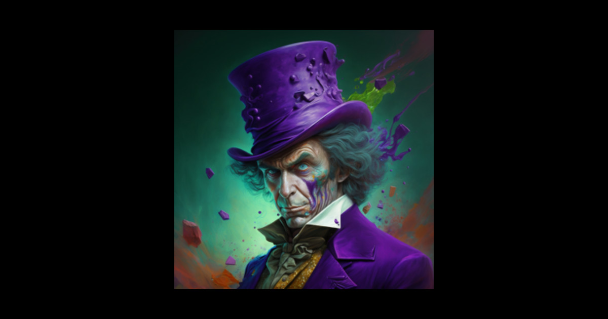 Willy Wonka Abstract V1 - Willy Wonka - Sticker | TeePublic