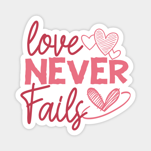 Love Never Fails - Love is Constant - Everlasting Love Magnet by Unified by Design