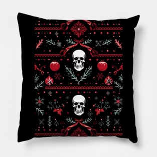 Gothic Ugly Christmas Sweater Pillow