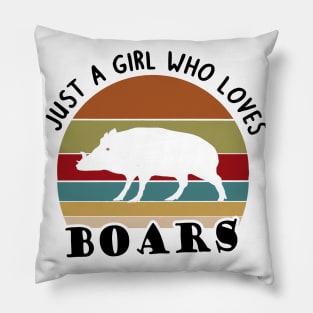 Wild boar women girl wild boar huntress design Pillow