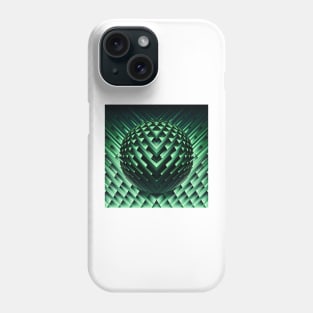 space invaders as a green sphere Phone Case