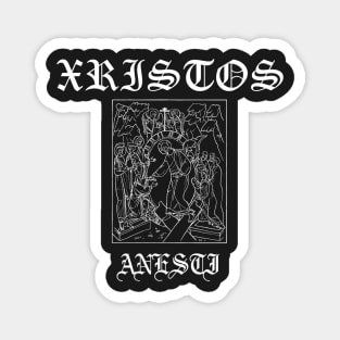 Xristos Anesti Christ is Risen Gothic Magnet