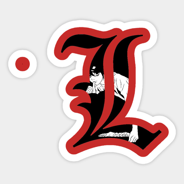 Death Note L Logo Anime Sticker Teepublic