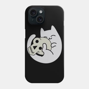 Cute Cat and Skull Phone Case