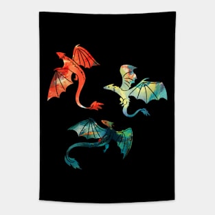 Cute dragons illustration Tapestry