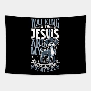 Jesus and dog - Great Dane Tapestry