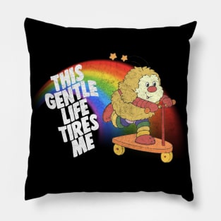 Existential Pain / Retro 80s Style Cartoon Design Pillow