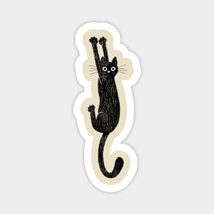 Black Cat Holding Vintage Magnet