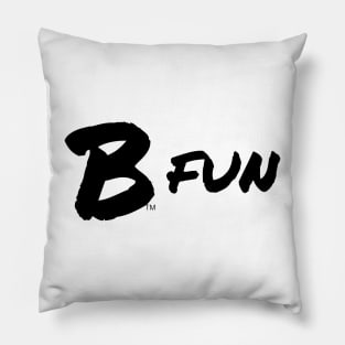 B Fun, black Pillow