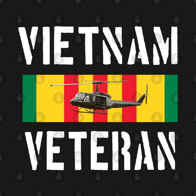 Vietnam Veteran Huey Helicopter Ribbon by Dirty Custard Designs 