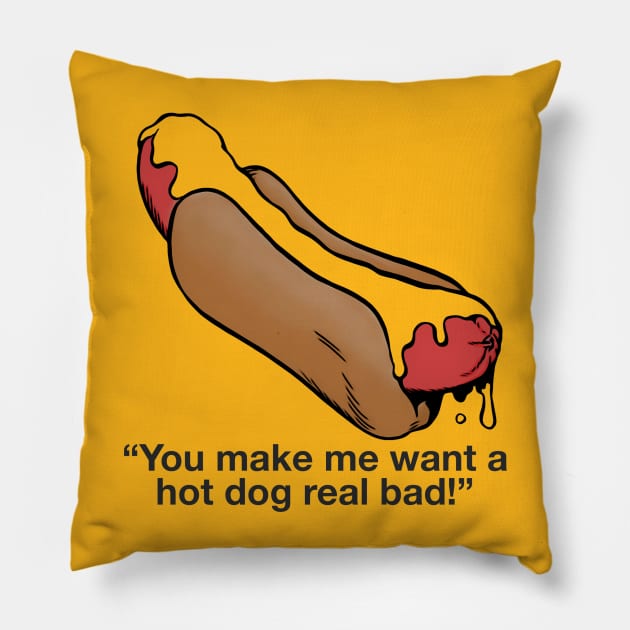 Hot Dog Lover Pillow by JasonLloyd