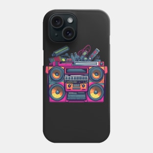 Ghetto Blaster Boom Box 80s Hip-Hop Stereo Phone Case