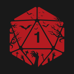 Dungeon Armory Halloween Special Spooky Polyhedral D20 Dice T-Shirt