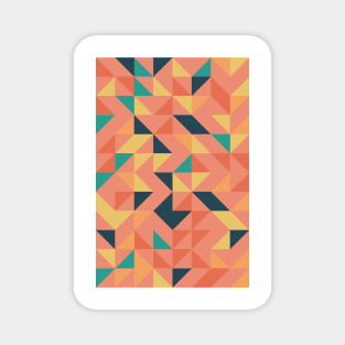 Creative Geometric Colourful Triangle Pattern #35 Magnet