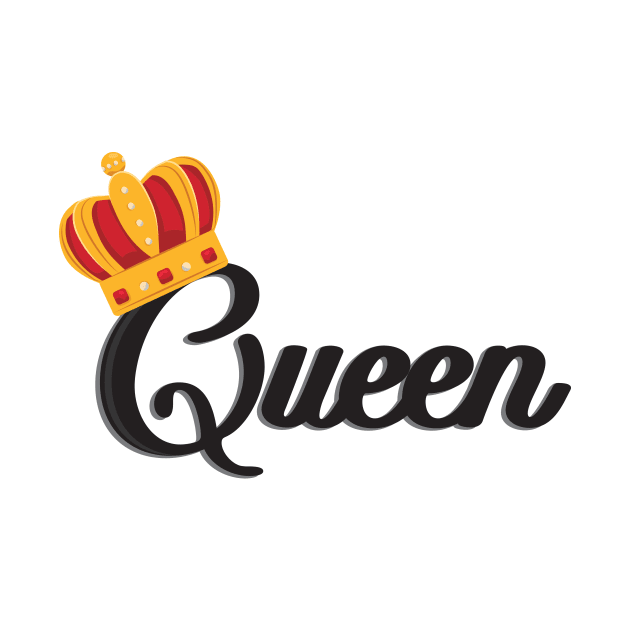 'Queen with Gold Crown' Awesome Costume Halloween Shirt by ourwackyhome