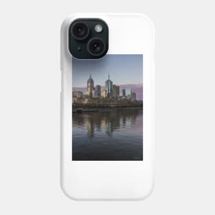 Melbourne Skyline from Southbank, Melbourne, Victoria, Australia. Phone Case