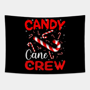 Candy Cane Crew Funny Christmas Candy Lover X-mas Tapestry