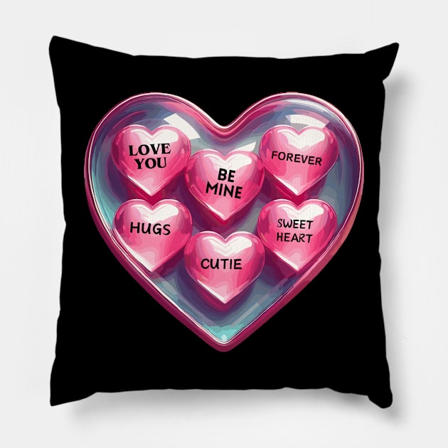 Valentine's Day Hearts Pillow by Graceful Designs