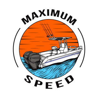 Speedboat Motorboat Racing Boat Captain T-Shirt