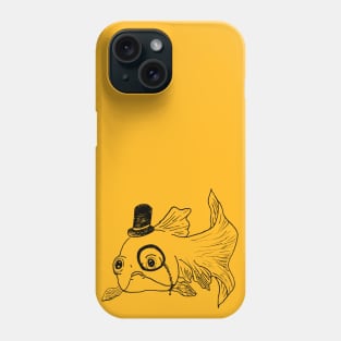 Well-Mannered Fish (Without words) -- funny, sketch, whimsical, fun gift Phone Case