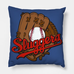 Sluggers Baseball Logo Pillow