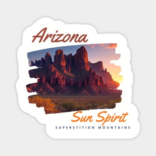 Arizona Sun Spirit Superstition Mountains 2 Magnet