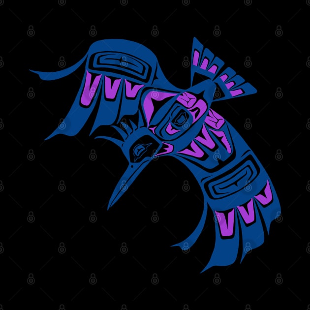 Tribal Kingfisher, PNW style by Featherlady Studio
