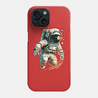 ARTISTIC ASTRONAUT IN OUTERSPACE WITH PLANETS Phone Case