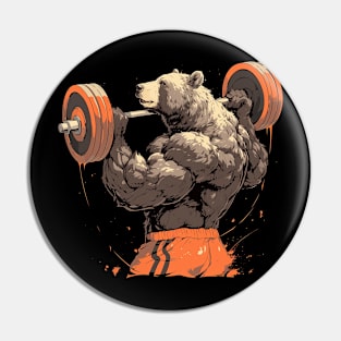 bear lifting weight Pin