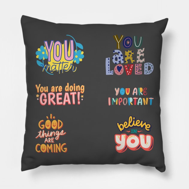 MOTIVATION  WORDS Pillow by ZUCCACIYECIBO