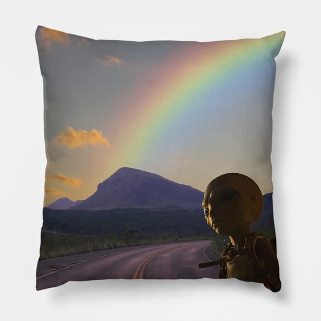 Space Traveller Pillow by Cajuca