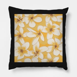 Yellow  Frangipani Pillow