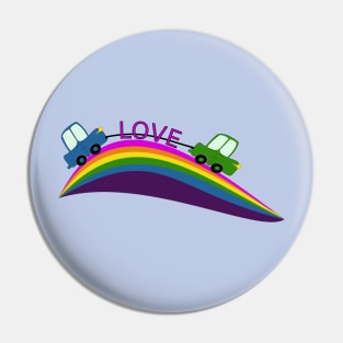 Over the rainbow with love. 90s Pin