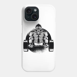 sports gorilla workout gym sticker and t-shirt Phone Case