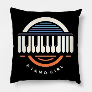 keyboard piano girl Pillow