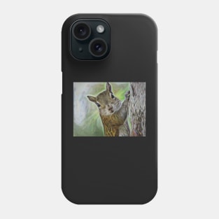 Staring Squirrel Digital Painting Phone Case