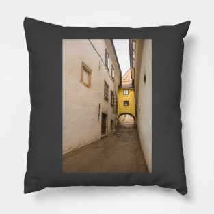 Historic Street in Skofja Loka, Slovenia Pillow