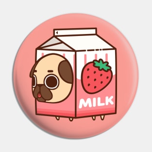 Strawberry Milk Puglie Pin