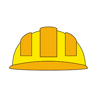 Yellow Hard Hat Cartoon T-Shirt