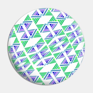 Geometric triangles abstract ocean Pin